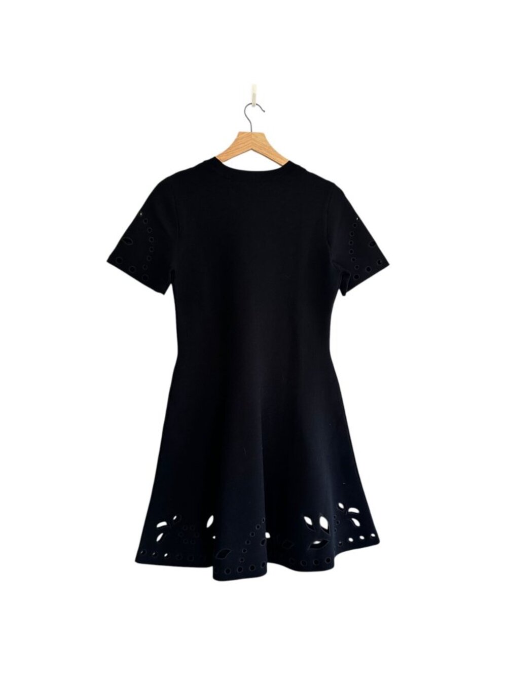 NWT Ulla Johnson Fania Short Sleeve Knit Dress Black Noir Size Large - Picture 2 of 14